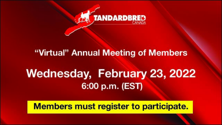 Notice of Standardbred Canada membership meeting