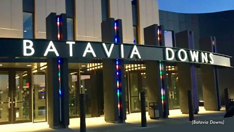 Batavia Downs entrance and marquee