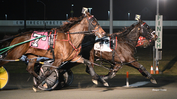 Mystical Carrie winning an opening leg division of the Blue Chip Matchmaker Series