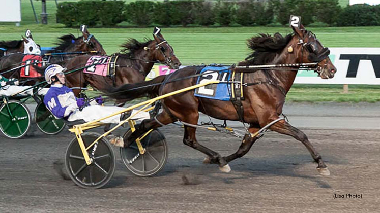 River Ness winning a Tompkins-Geers Stakes at The Meadowlands