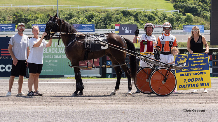 Brady Brown honoured at The Meadows for reaching 1,000 driving wins
