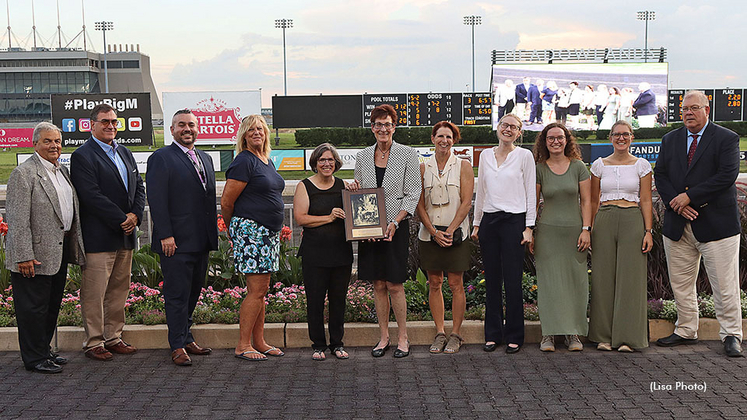 Dr. Karyn Malinowski receives the HHYF Service To Youth Award at The Meadowlands