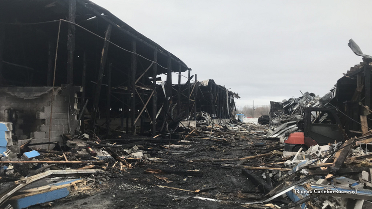 Rideau Carleton Raceway paddock after Feb. 15 fire