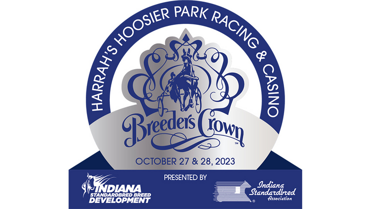 The 2023 Breeders Crown logo with presenting sponsors