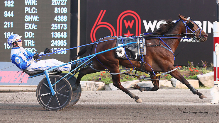 Blue Glamber winning at Woodbine Mohawk Park