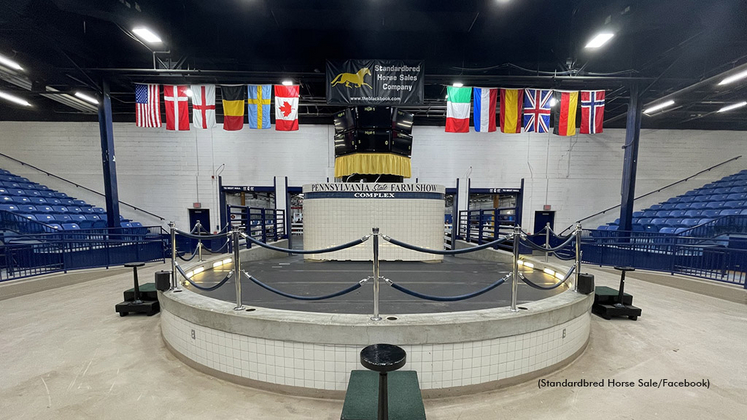 The sales ring for the Standardbred Horse Sale  