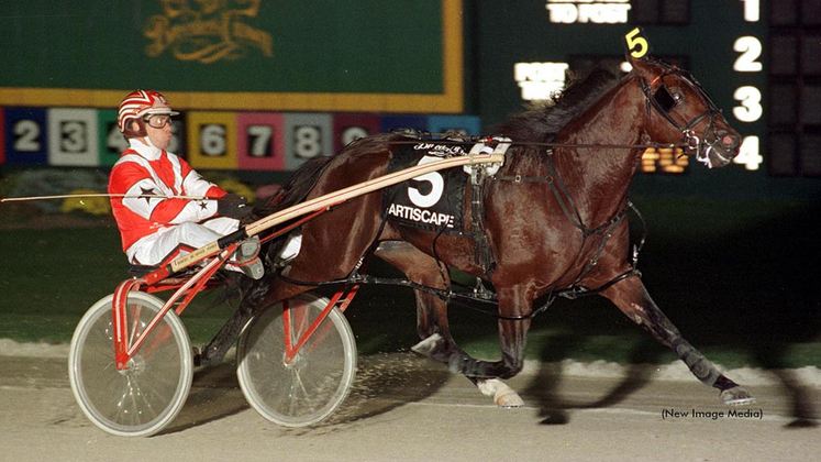Artiscape winning the 1997 Breeders Crown at Mohawk Racetrack