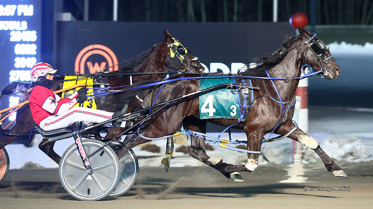 Lifeguard and driver Marie Claude-Auger winning at Woodbine Mohawk Park