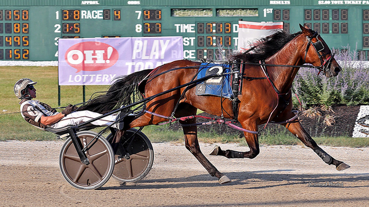 Fearless Ginger winning at Scioto Downs