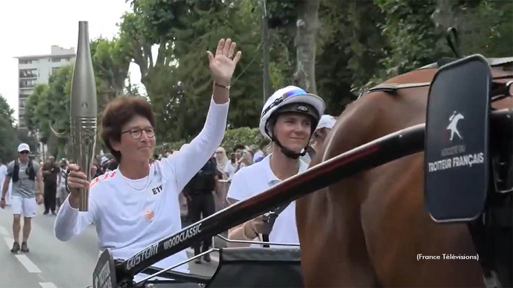The 2024 Olympic Torch Relay at Enghien-Soisy racecourse