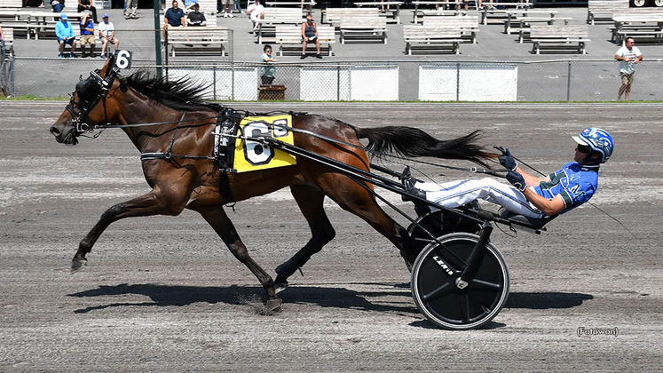 Pink Chou Chou winning at Vernon Downs