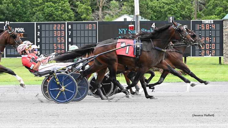 Gangsta Talk winning at Saratoga Raceway