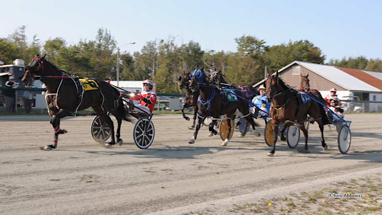 Hugh Heff (6) winning at Northside Downs