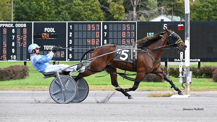 Alittlesidehustl N winning at Saratoga Raceway