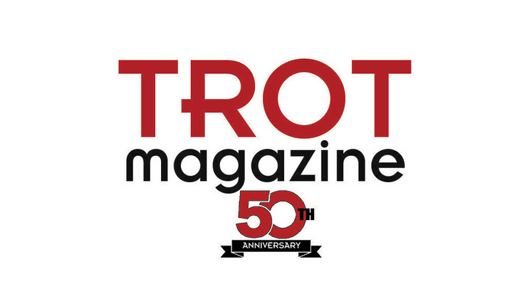 TROT Magazine's 50th anniversary logo