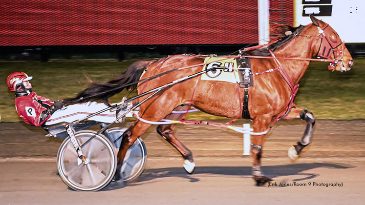 Dontmesswithles winning at Rosecroft Raceway