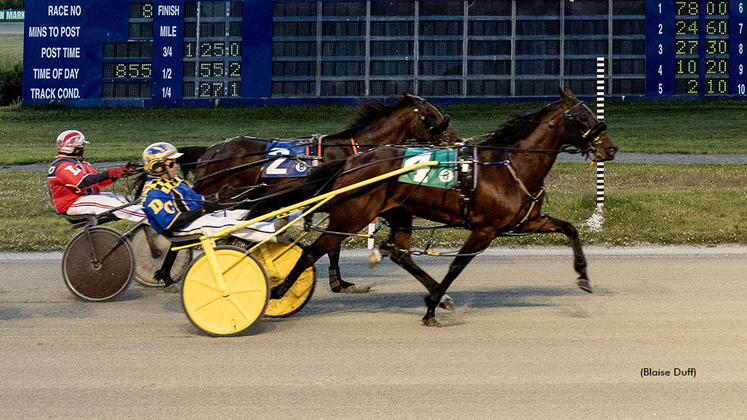 Freaky Fanny winning at Truro Raceway