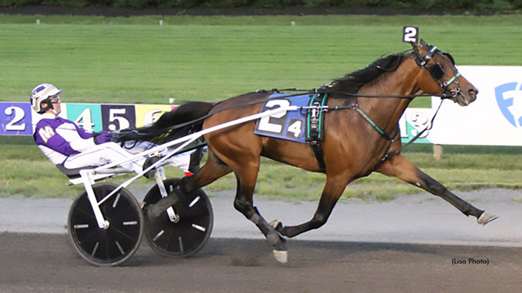 Monserrate winning at Meadowlands Racetrack