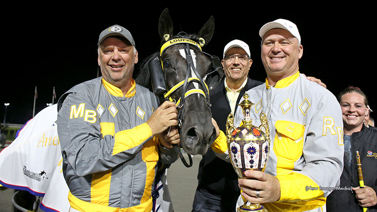 North America Cup champion Louprint with Mickey Burke Jr. and Ron Burke