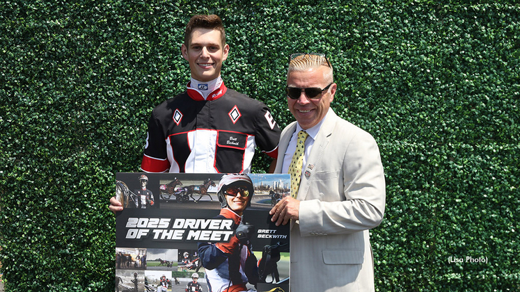Brett Beckwith honoured at leading driver at Meadowlands Racetrack