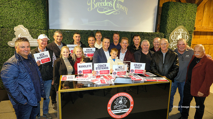 2025 Breeders Crown participants at the post draw