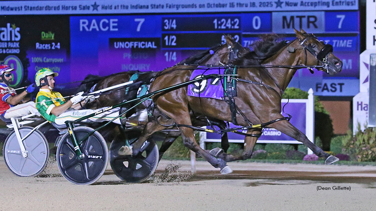 Rock Shines Again winning at Hoosier Park
