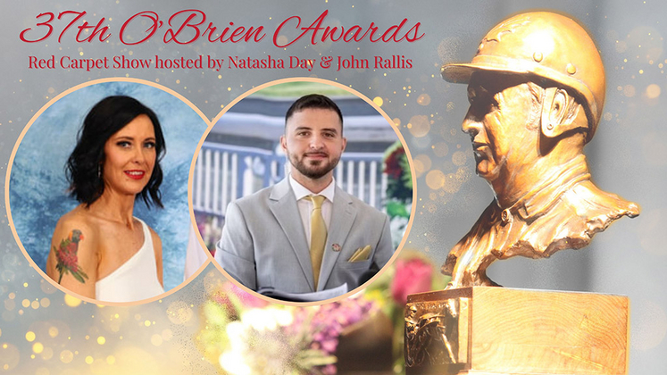 2025 O'Brien Awards Red Carpet Show hosts Natasha Day and John Rallis