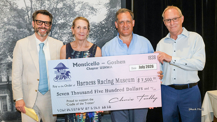 USHWA's Monticello-Goshen chapter donates to the Harness Racing Museum and Hall of Fame