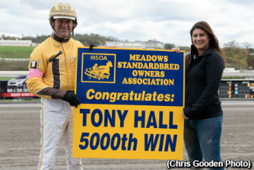 Hall Nabs 5,000th Win At Meadows
