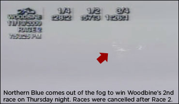 Woodbine Cancels Due To Fog